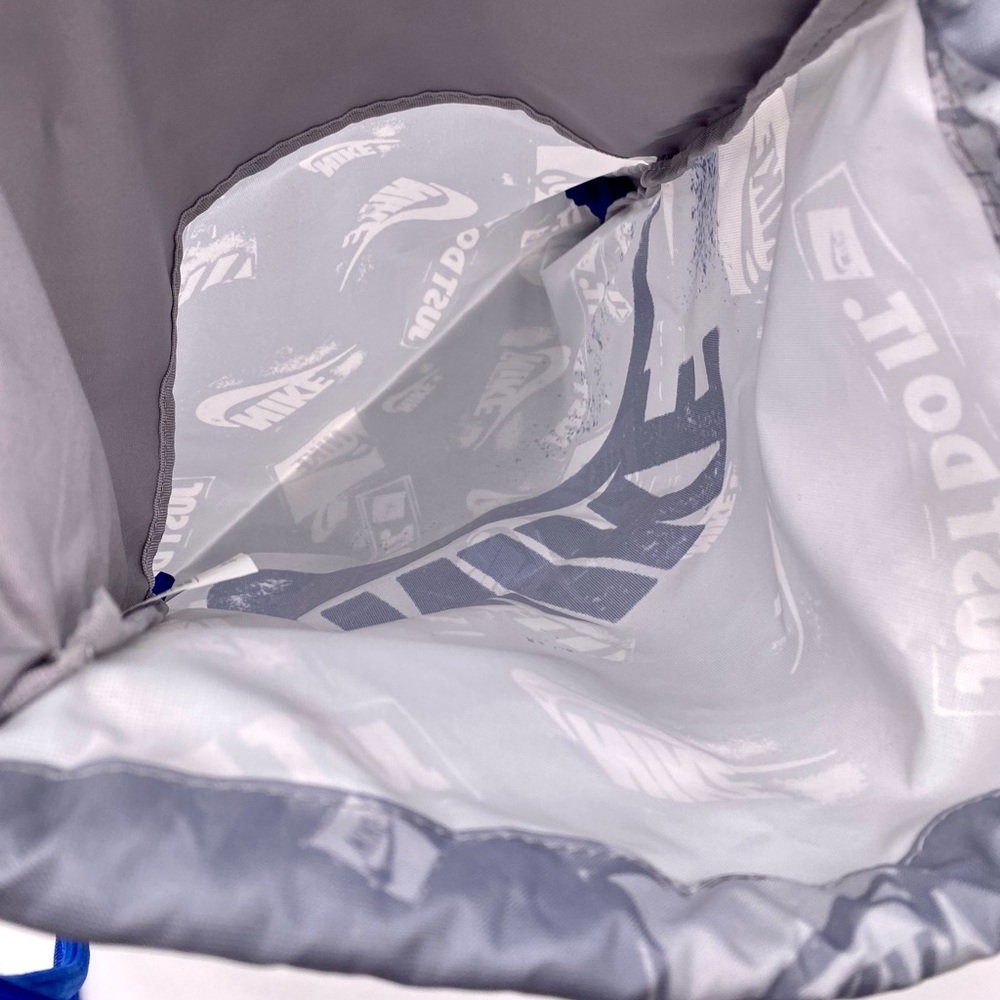 Nike Blue and Gray Drawstring Backpack - Picture 6 of 9